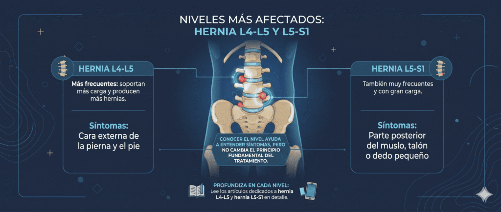 niveles mas afectados hernias discales